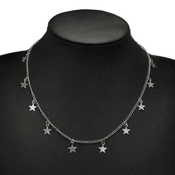4 for $20 Starry Choker Necklace (Silver) - Picture 4 of 7